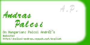 andras palcsi business card